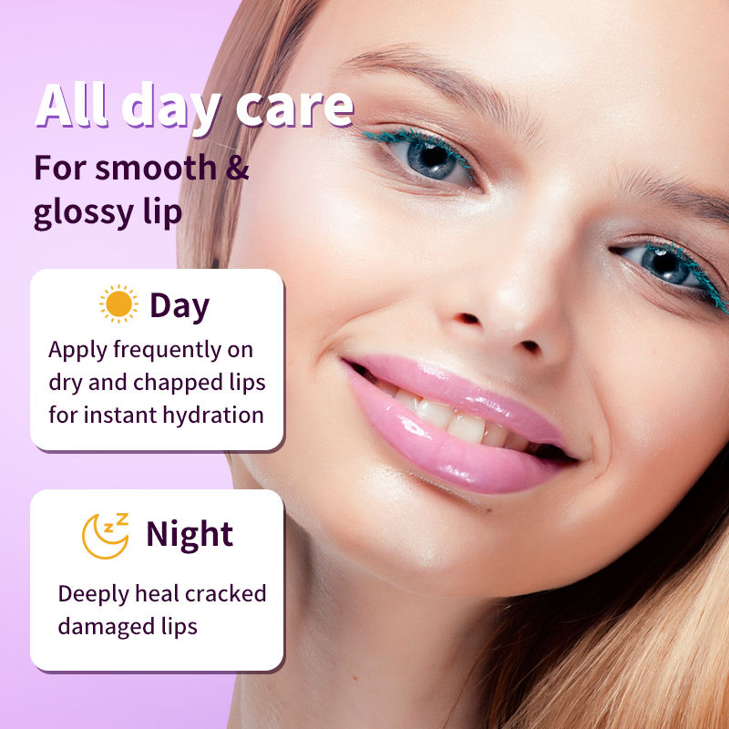 定制有机摩洛哥坚果油纯素肽高亮保湿亮肤保湿自有品牌修复唇部护理唇油