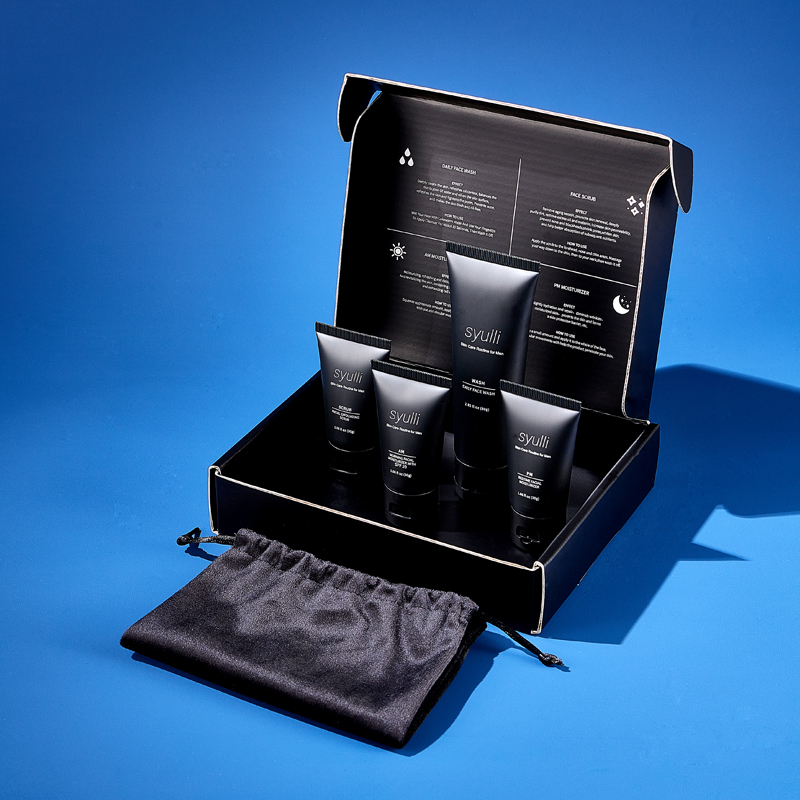 自有品牌男士护肤套装痤疮治疗维生素 C 天然有机保湿美白抗衰老旅行礼品