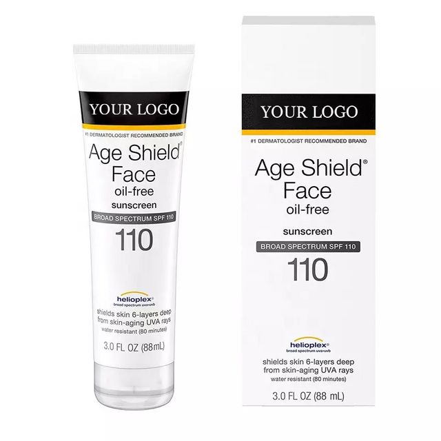 自有品牌天然防晒乳液 SPF 110 保湿美白有机防晒霜