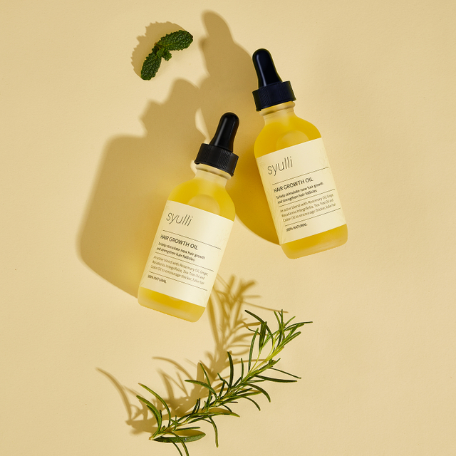 自有品牌 100% 天然迷迭香蓖麻油滋养头皮灵药护发脱发治疗生发精华液