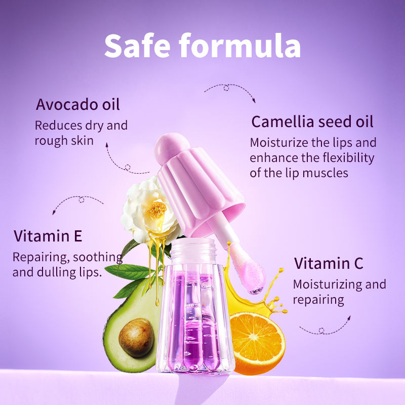 定制有机摩洛哥坚果油纯素肽高亮保湿亮肤保湿自有品牌修复唇部护理唇油